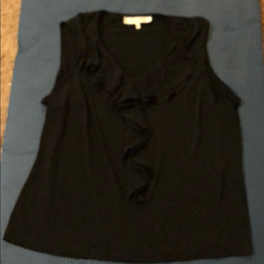 Black Ruffled Tank top